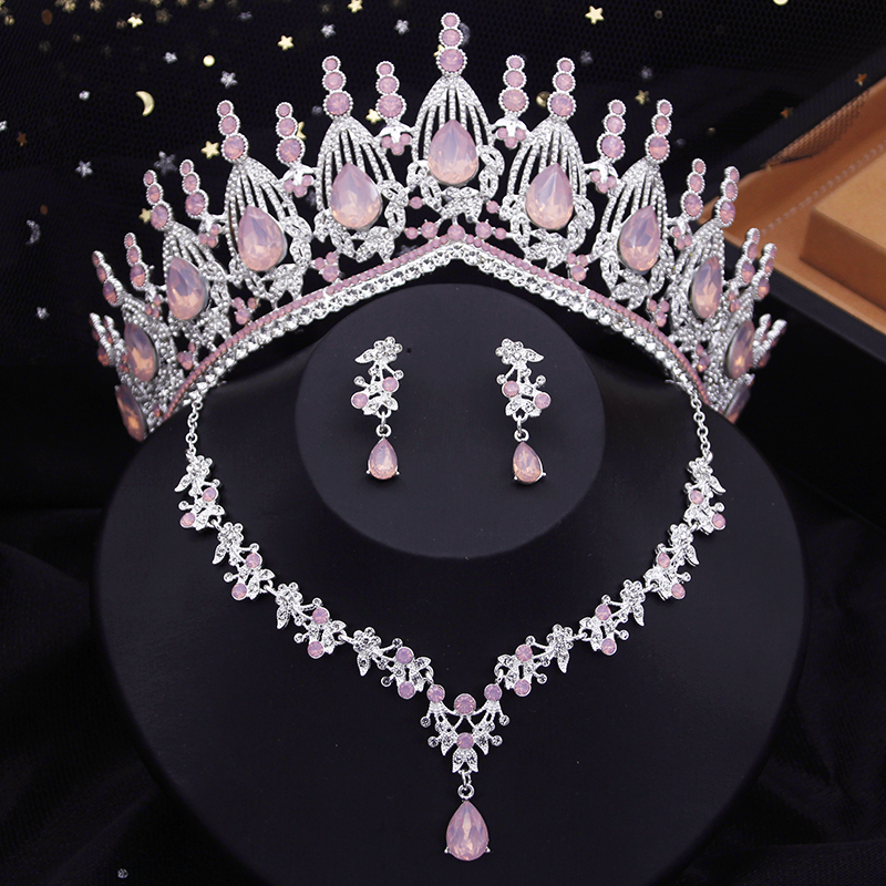 Blue Crown Bridal Jewelry Sets - Resin Art Necklace recension och pris